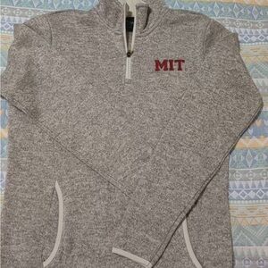 MIT Gray Zip Up Sweater for Men